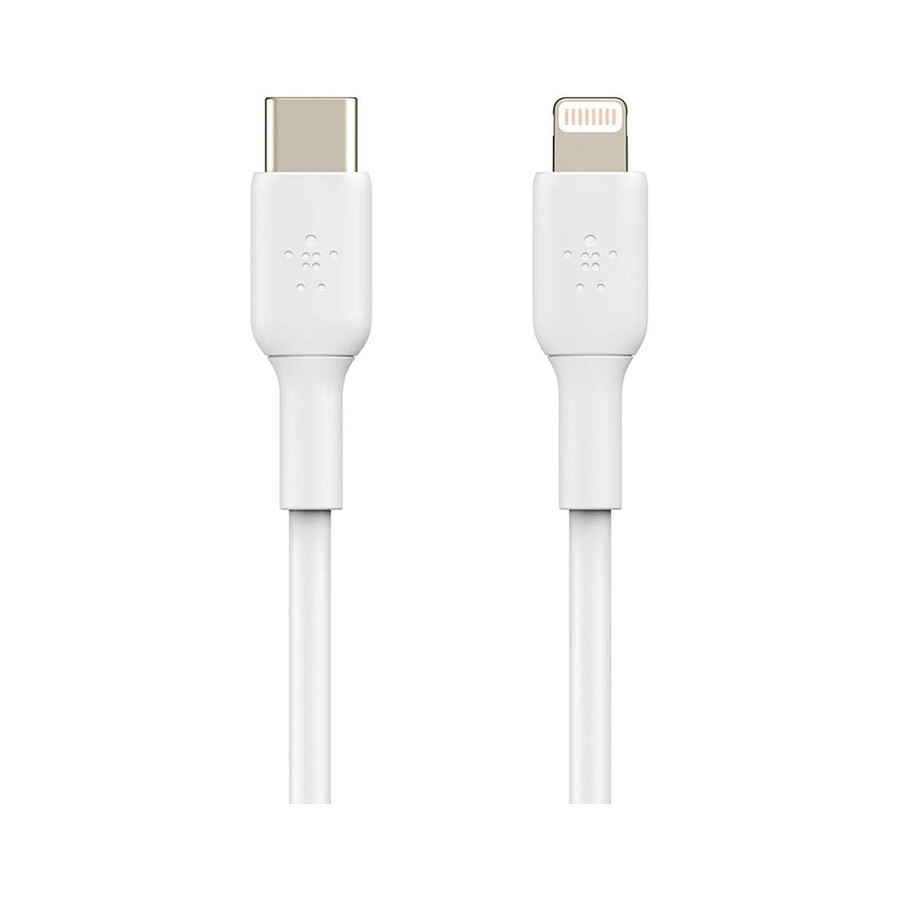 Câble USB C vers Lightning MFI blanc 1 m Adaptateurs et câbles