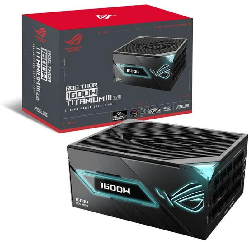 Écran OLED magnétique de l'ASUS ROG Thor 1600W Titanium III EVO