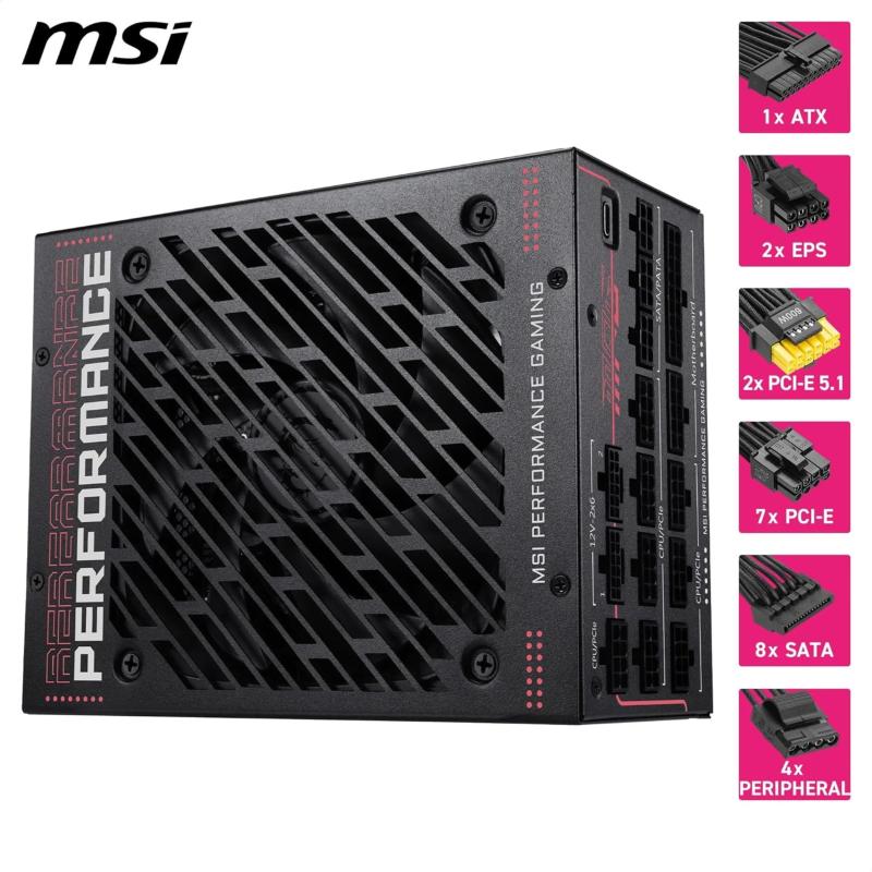 Alimentation MSI MPG Ai1600TS PCIE5