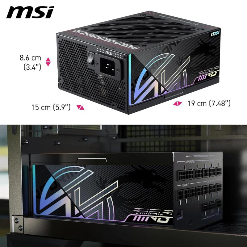 Fonctions de surveillance MSI MPG Ai1600TS PCIE5