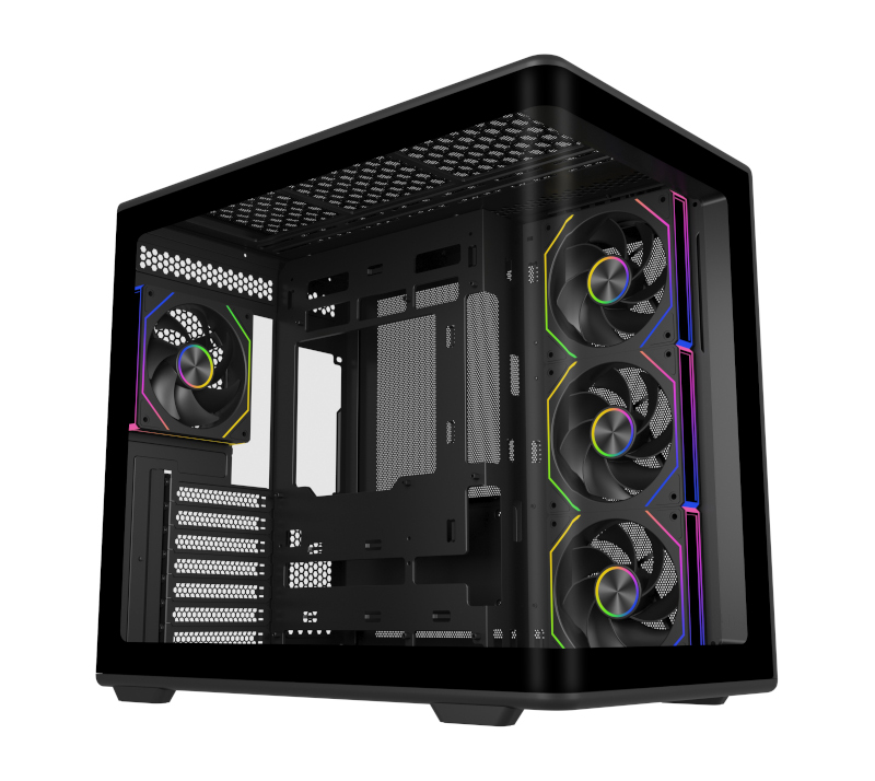 Boîtier PC Cooler Master Elite 600 ARGB noir avec verre trempé et ventilateurs ARGB