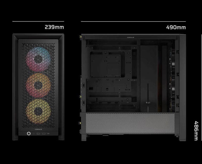 Corsair Frame 4000D RS ARGB - Noir - Vue latérale