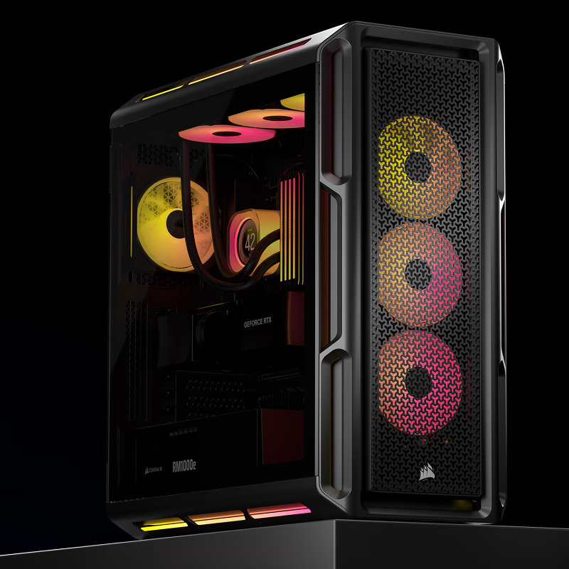 Boîtier PC Corsair ICUE 5000T RGB - Moyen Tour ATX Verre Trempé - Noir - Neuf