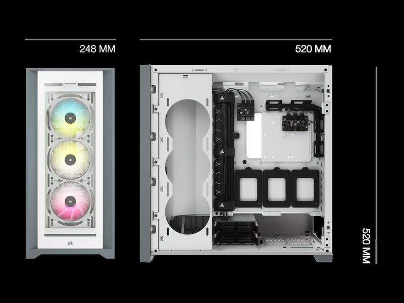 Corsair 5000X iCUE RGB Tempered Glass Blanc