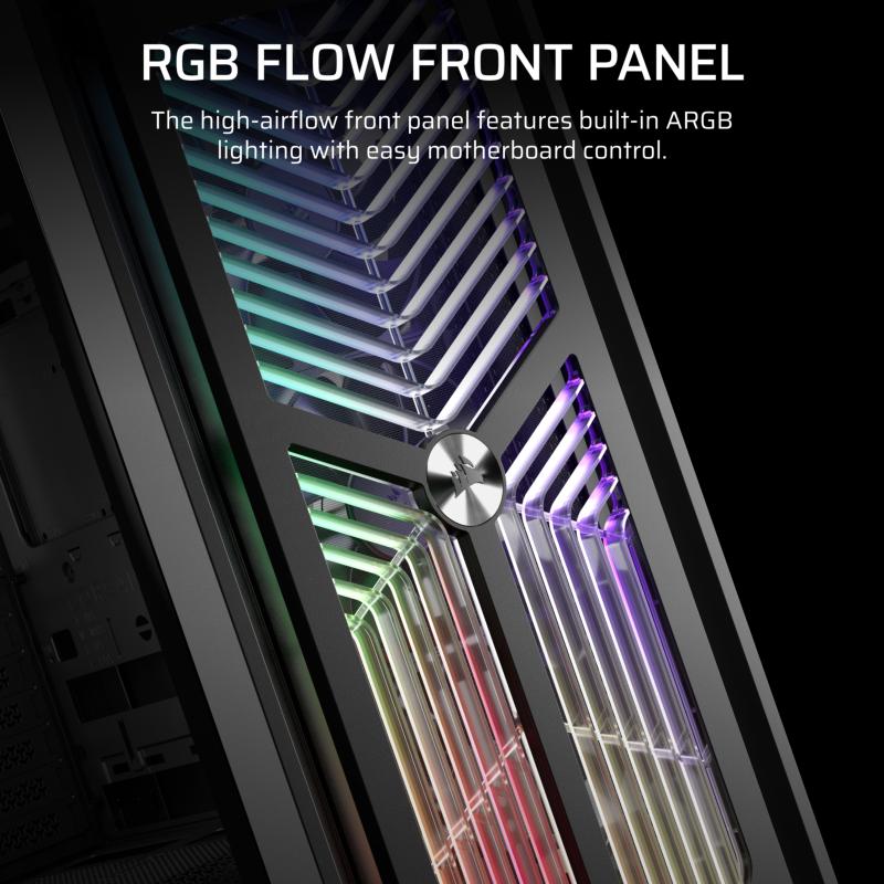 Boitier Corsair FRAME 4000X panneau verre trempé RGB