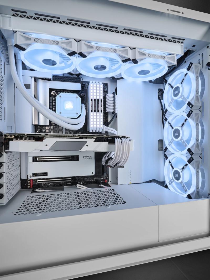 Options de refroidissement du boîtier Corsair iCUE 5000X RGB QL Edition