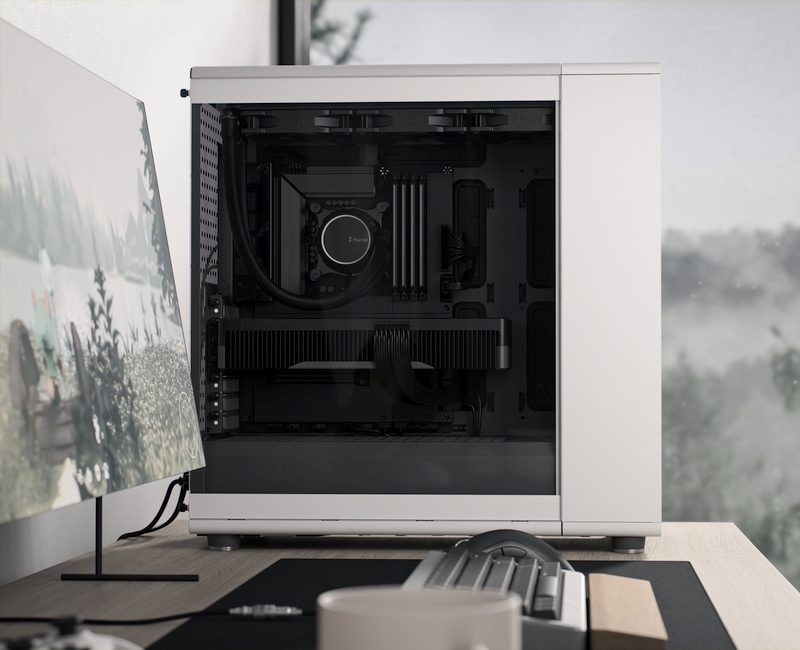 Fractal Design North XL TG - Blanc - Vue latérale