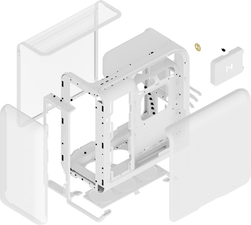 Hyte X50 Air - Gestion des câbles