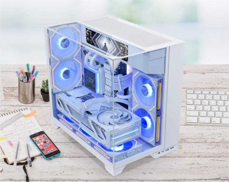 Intérieur du boîtier Lian Li O11 Vision-M Blanc