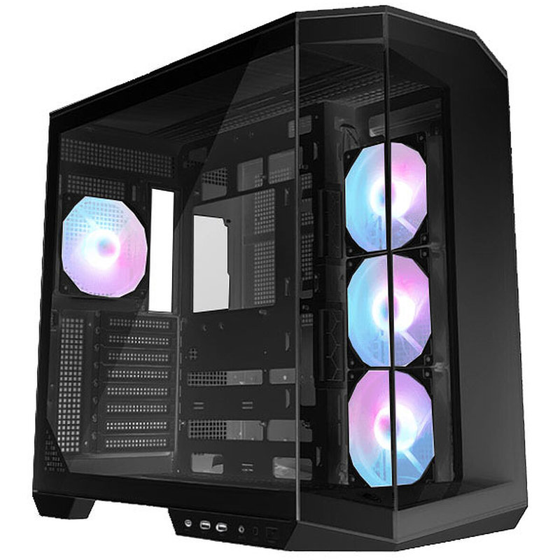 Boîtier PC MSI MAG PANO M100L PZ Micro-ATX - Panneau Panoramique, USB-C 20 Gb/s, Gestion Câbles