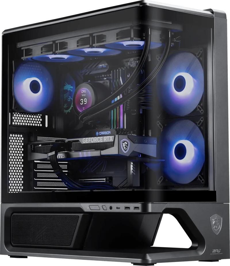 Connectique USB-C 20 Gb/s et contrôleur ARGB du boîtier MSI MPG VIXTA 300R PZ