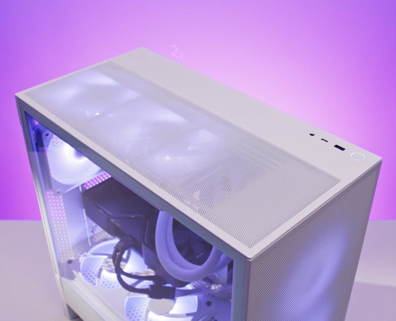 NZXT H5 Flow RGB - Blanc - Vue latérale