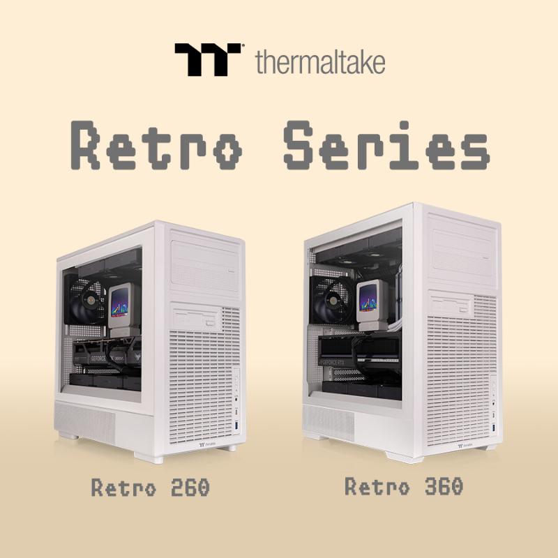 Boitier Thermaltake Retro 260 TG blanc vue produit