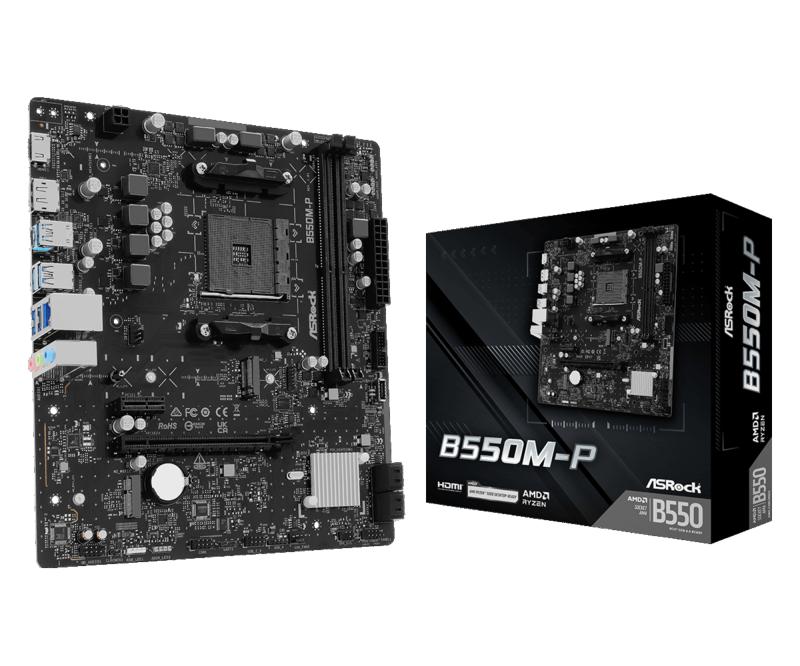Carte mère ASRock B550M-P au format Micro ATX