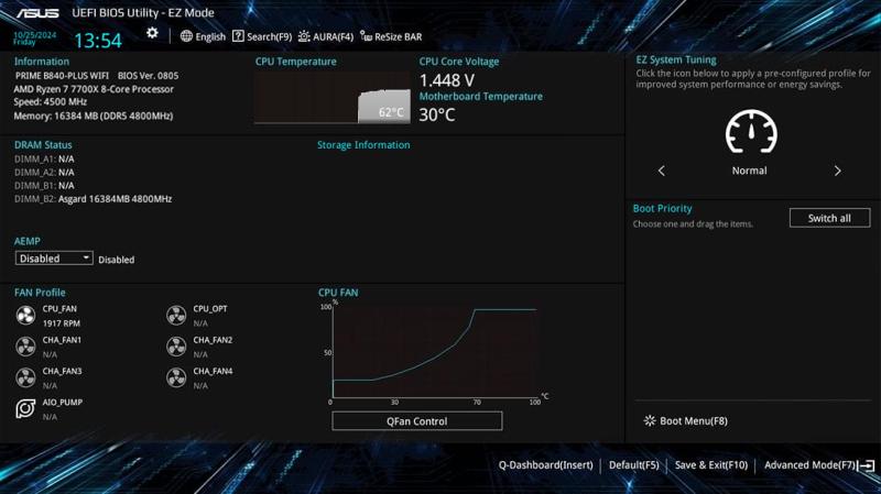 Refroidissement ASUS PRIME A620AM-K