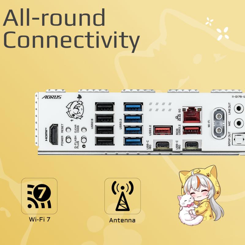 Design ARI et connectivité WiFi 7 de la Gigabyte B850 AORUS ELITE-P ICE