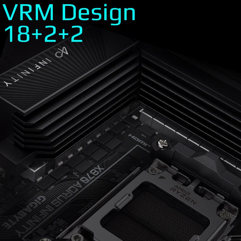 Dissipateurs thermiques et systèmes EZ-Latch de la GIGABYTE X870 AORUS INFINITY