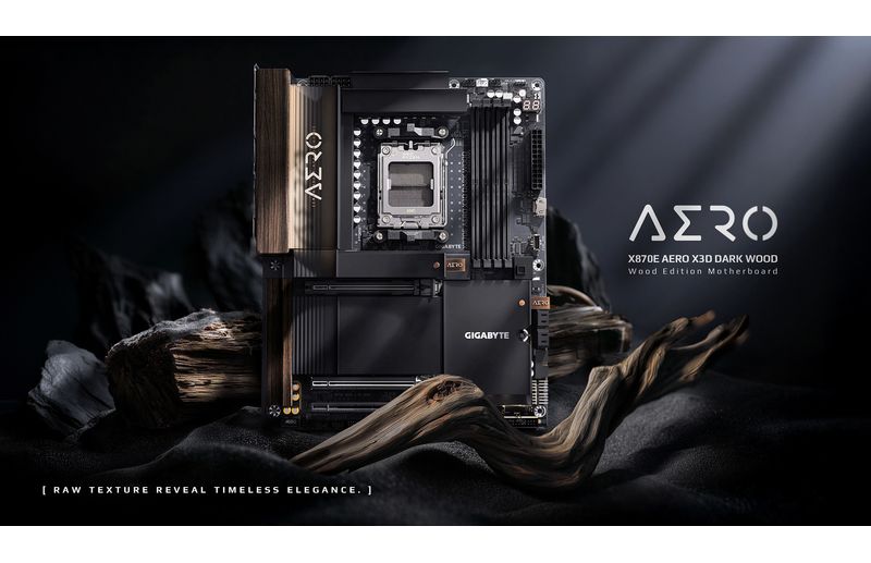 Carte mère Gigabyte X870E AERO X3D DARK WOOD