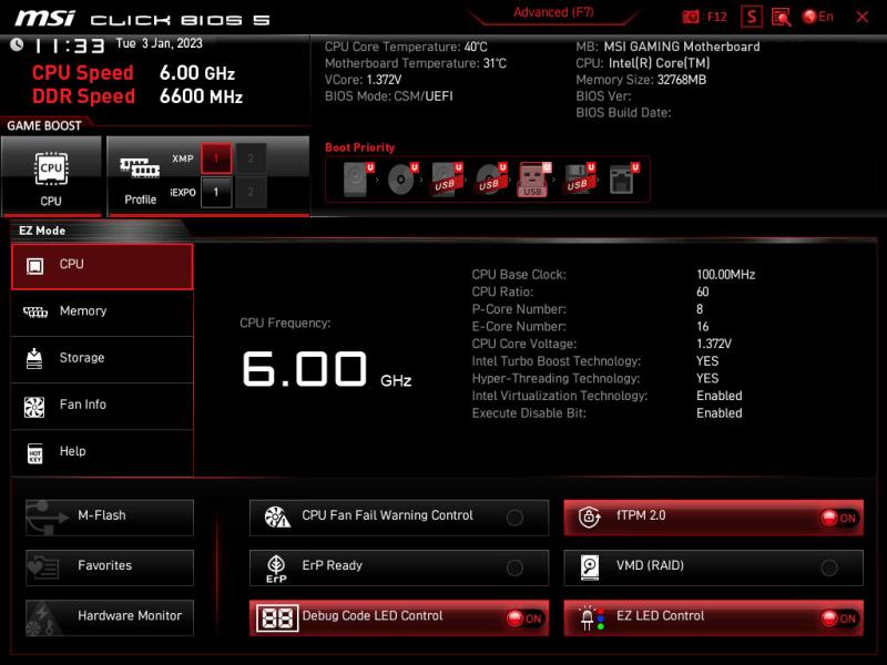 Carte mère MSI B760M GAMING PLUS WIFI