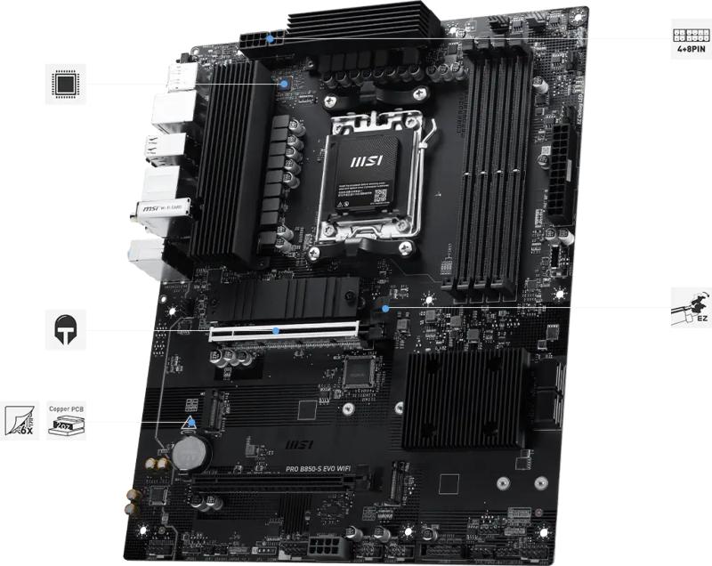 Carte mère MSI PRO B850-S EVO WIFI