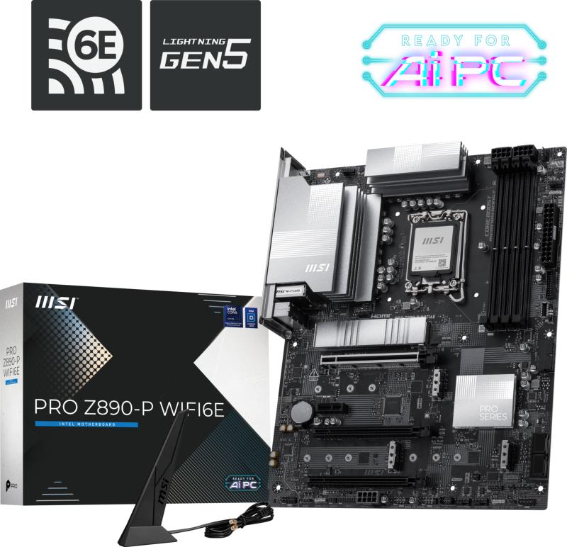 Carte mère MSI PRO Z890-P WIFI6E vue d'ensemble