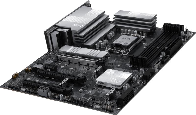 Slots mémoire DDR5 et PCIe carte mère MSI Z890