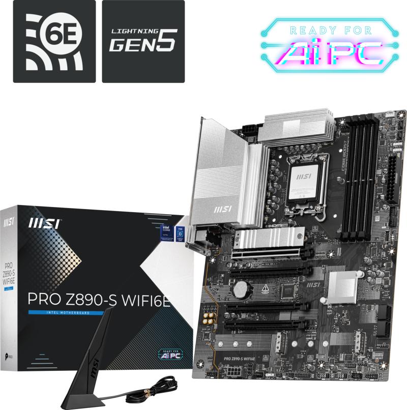 Carte mère MSI PRO Z890-S WIFI6E vue générale
