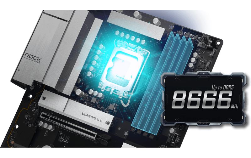 Connectique PCIe 5.0 de la ASRock B860 Rock WiFi 7