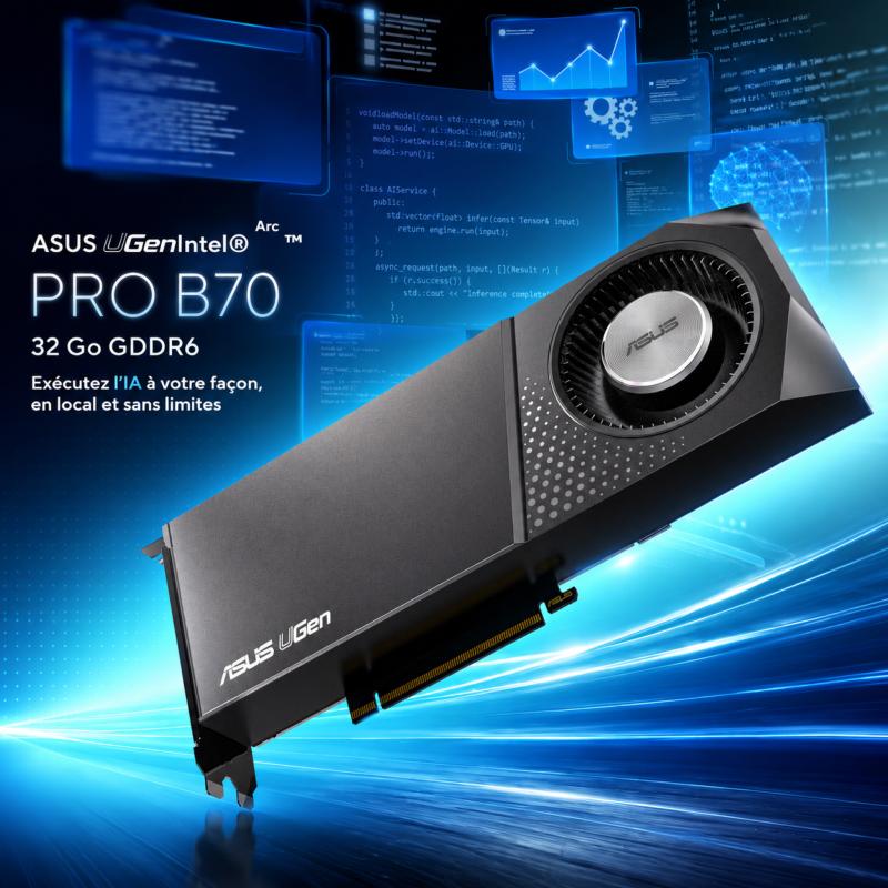 Carte graphique professionnelle ASUS UGen Intel Arc Pro B70 32 Go GDDR6