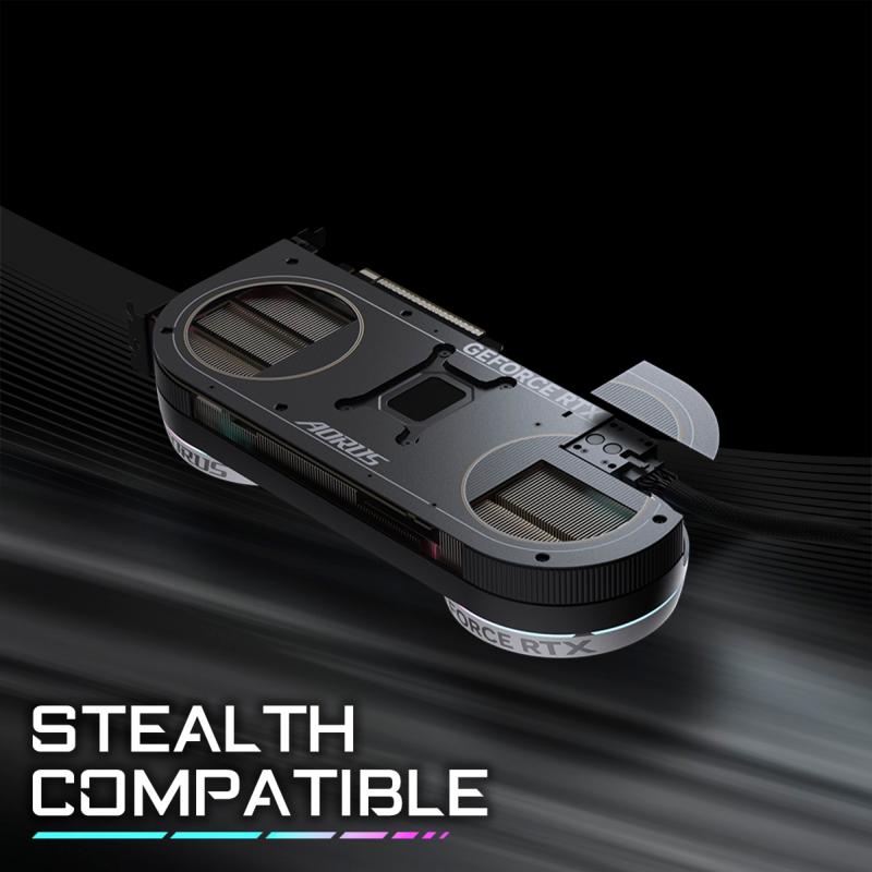 Design RGB Halo et connecteur d'alimentation dissimulé de l'AORUS GeForce RTX 5070 INFINITY 12G
