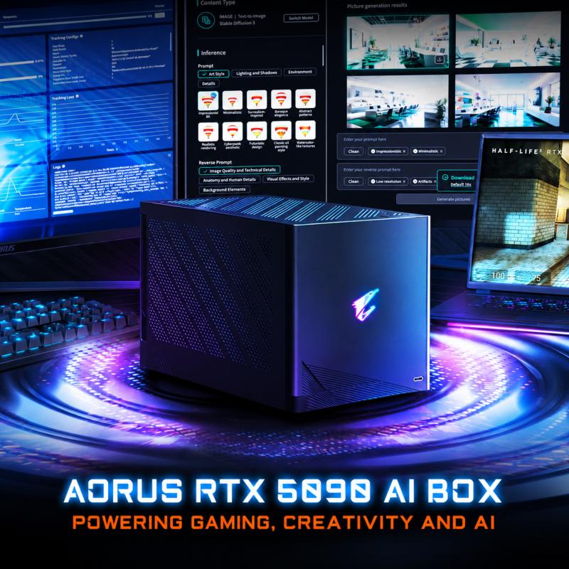 Carte graphique externe Gigabyte AORUS RTX 5090 AI BOX