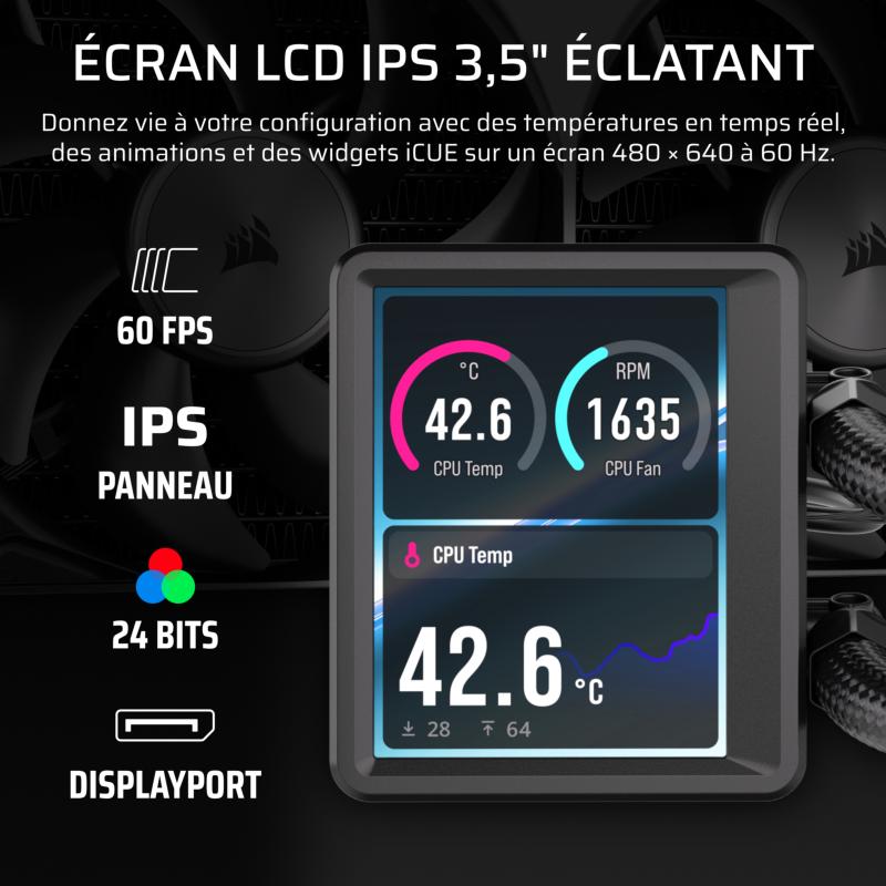 Système de refroidissement Corsair FlowDrive 2S avec radiateur 360 mm et ventilateurs RS II
