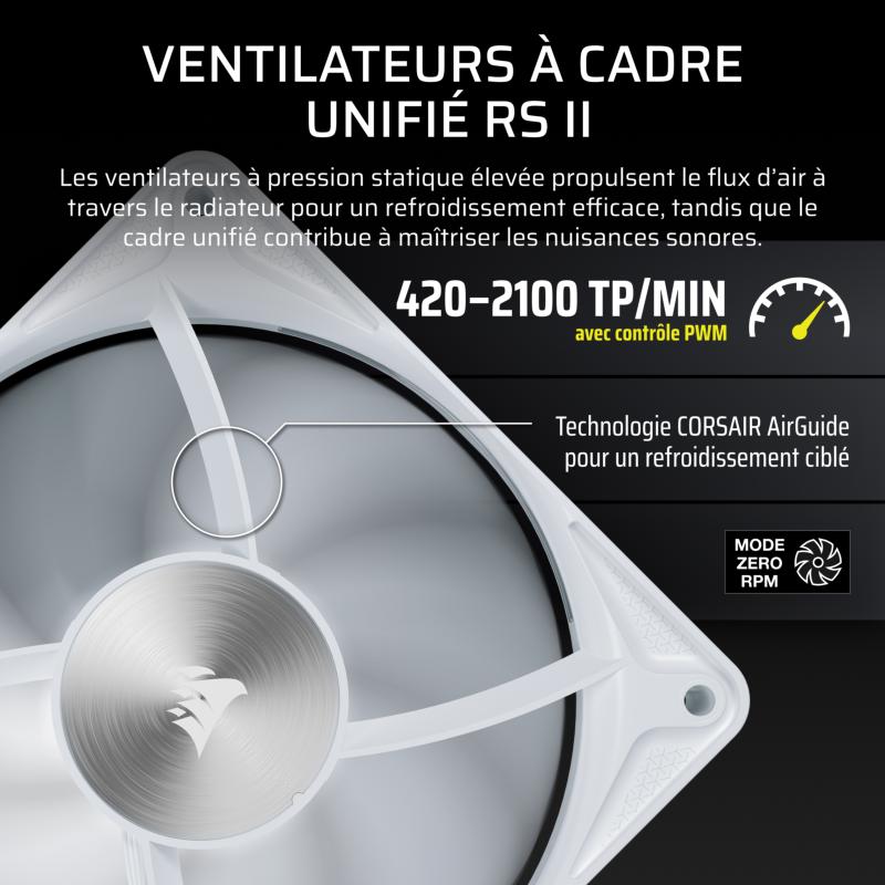 Kit watercooling Corsair Nautilus II 360 RS LCD avec fixation Intel AMD et pâte thermique XTM60