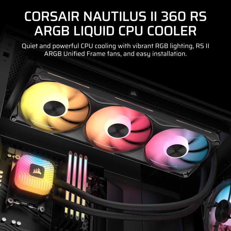Watercooling Corsair Nautilus II 360 RS ARGB noir