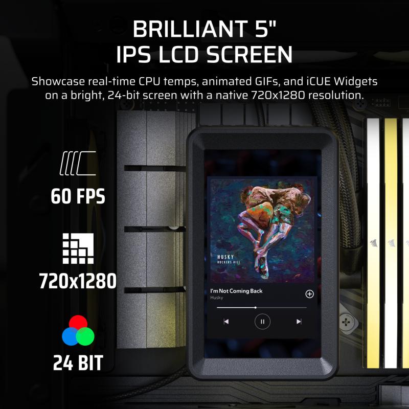 Écran IPS 5 pouces du Corsair iCUE LINK TITAN II 360 RX LCD