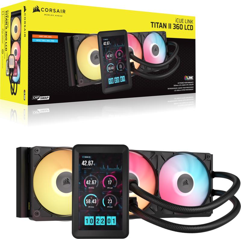 Installation iCUE LINK du Corsair TITAN II 360 RX LCD