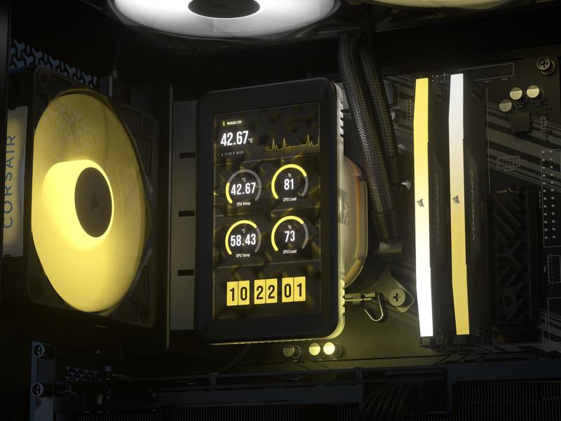 Éclairage RGB et système iCUE LINK du Corsair TITAN II 360 RX RGB