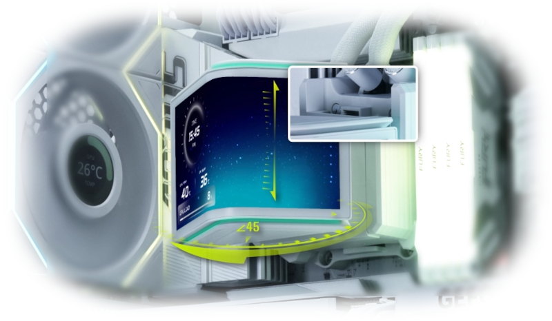 Kit de watercooling blanc Lian Li HydroShift II OLED Curved 360TL