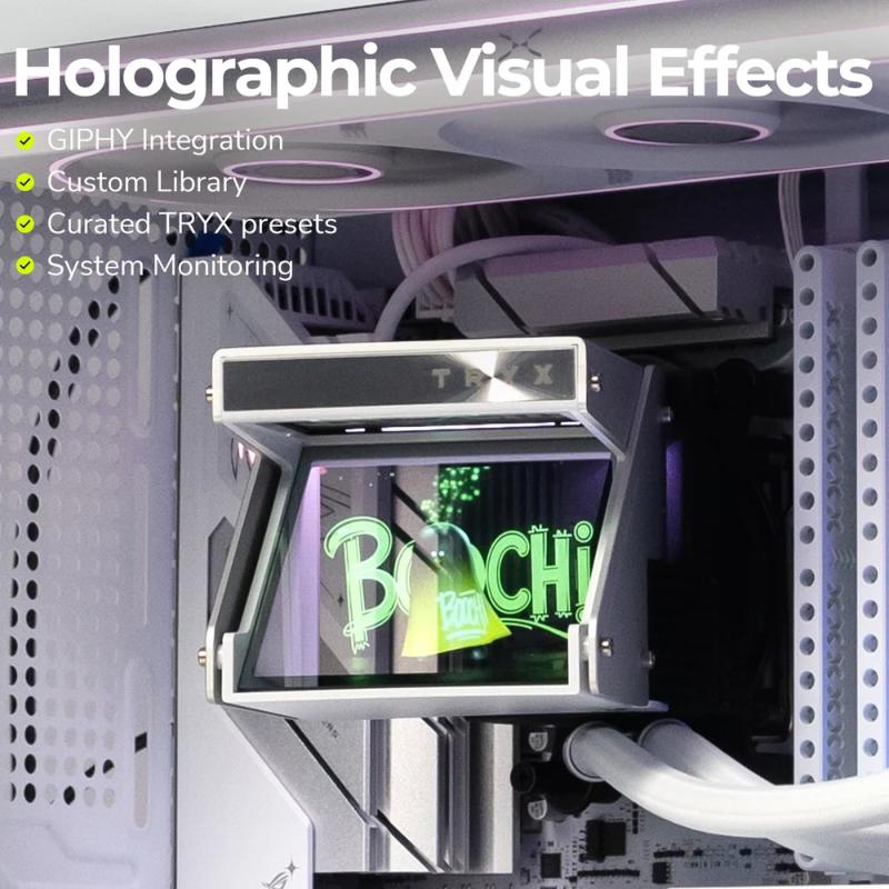 Écran holographique 3,5 pouces du watercooling TRYX HOLO 360