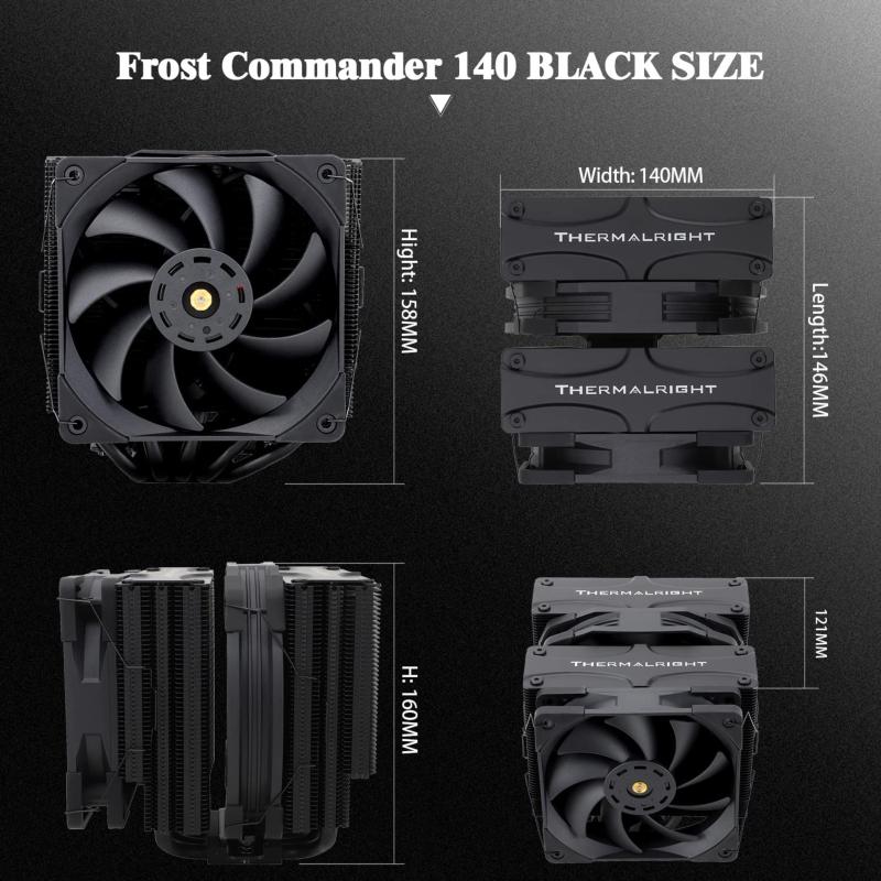 Ventilateurs 120 mm et 140 mm du Thermalright Frost Tower 140