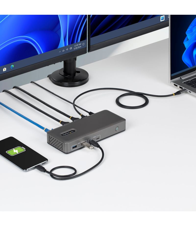 Station d'accueil StarTech.com USB-C triple écrans 4K
