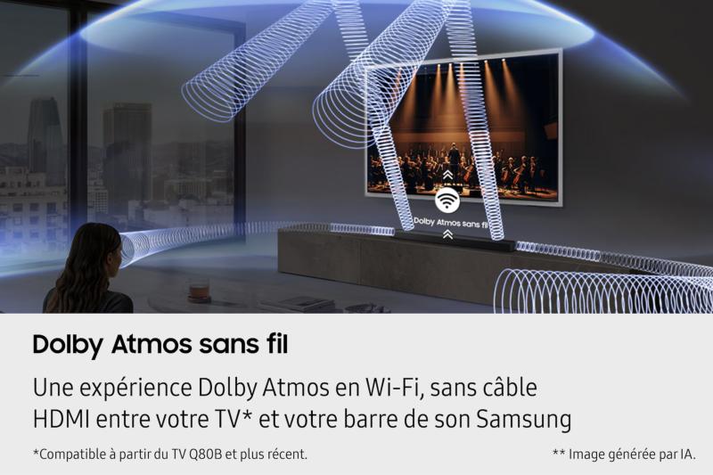 Installation convertible et Dolby Atmos de la Samsung HW-QS90H