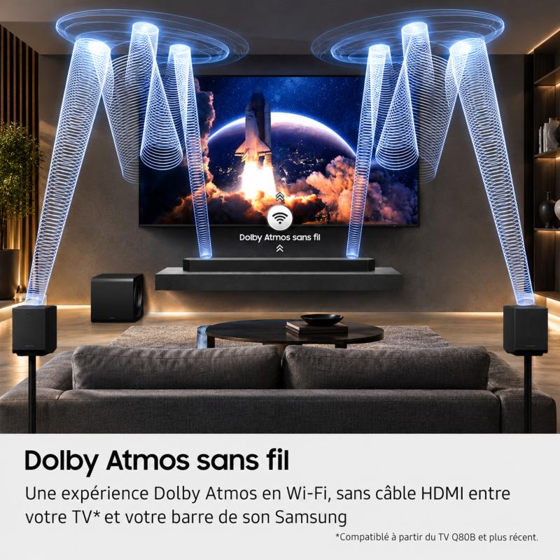Technologies audio SpaceFit Sound Pro et Q-Symphony de la Samsung HW-Q995H/XE