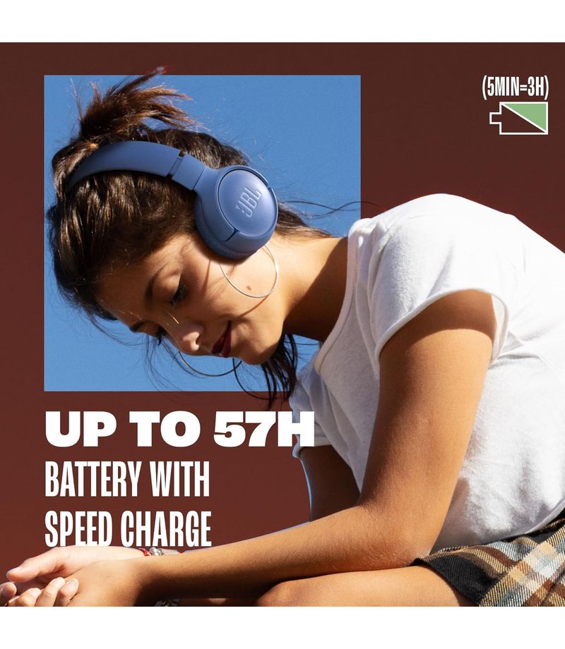 Autonomie longue durée du casque JBL Tune 520BT