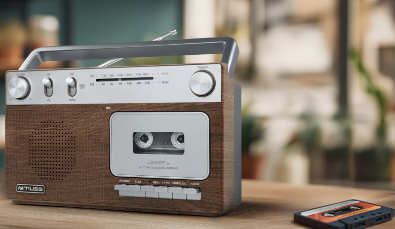 radio cassette Muse M-152 WS portable vue produit