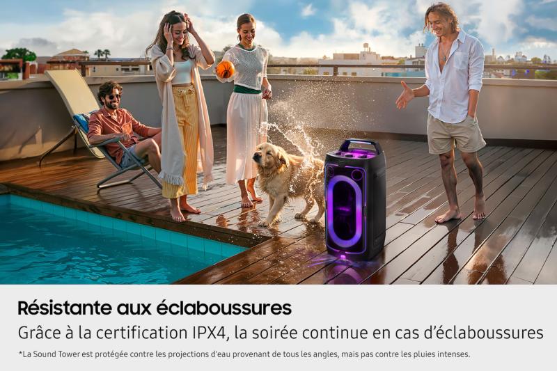 lumières LED enceinte Samsung soirée