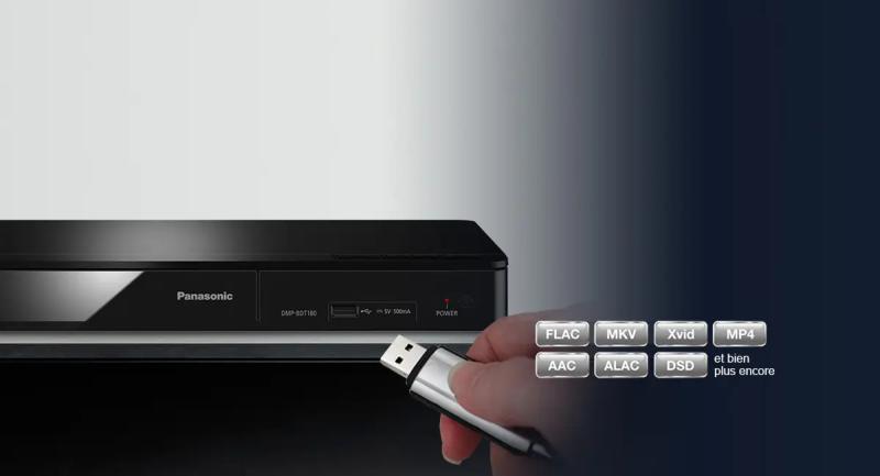 Lecture multimédia USB du Panasonic DMP-BDT167AF