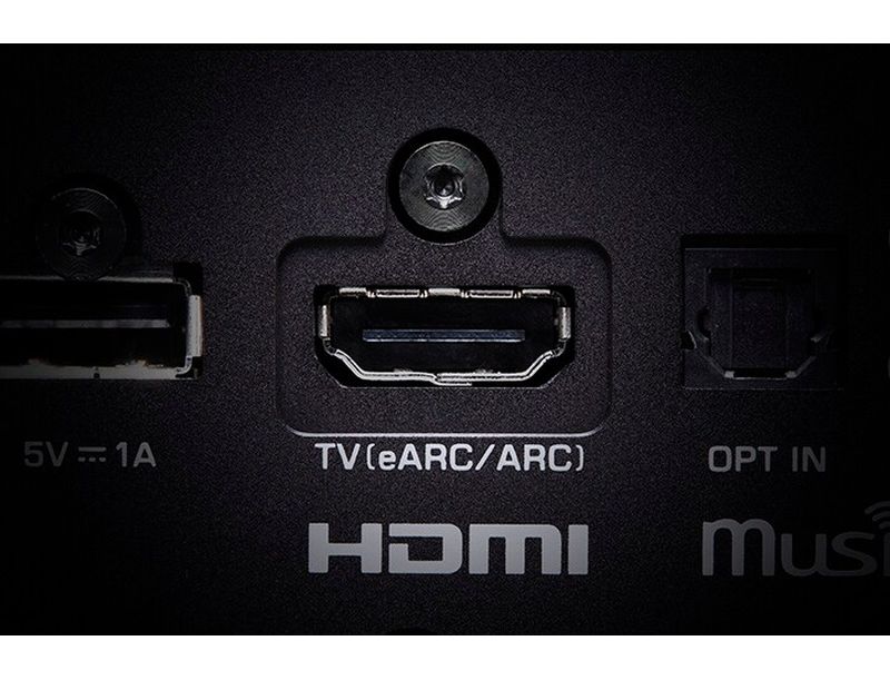 Connectique HDMI eARC ARC et connexions audio du lecteur réseau Yamaha WXC-70A