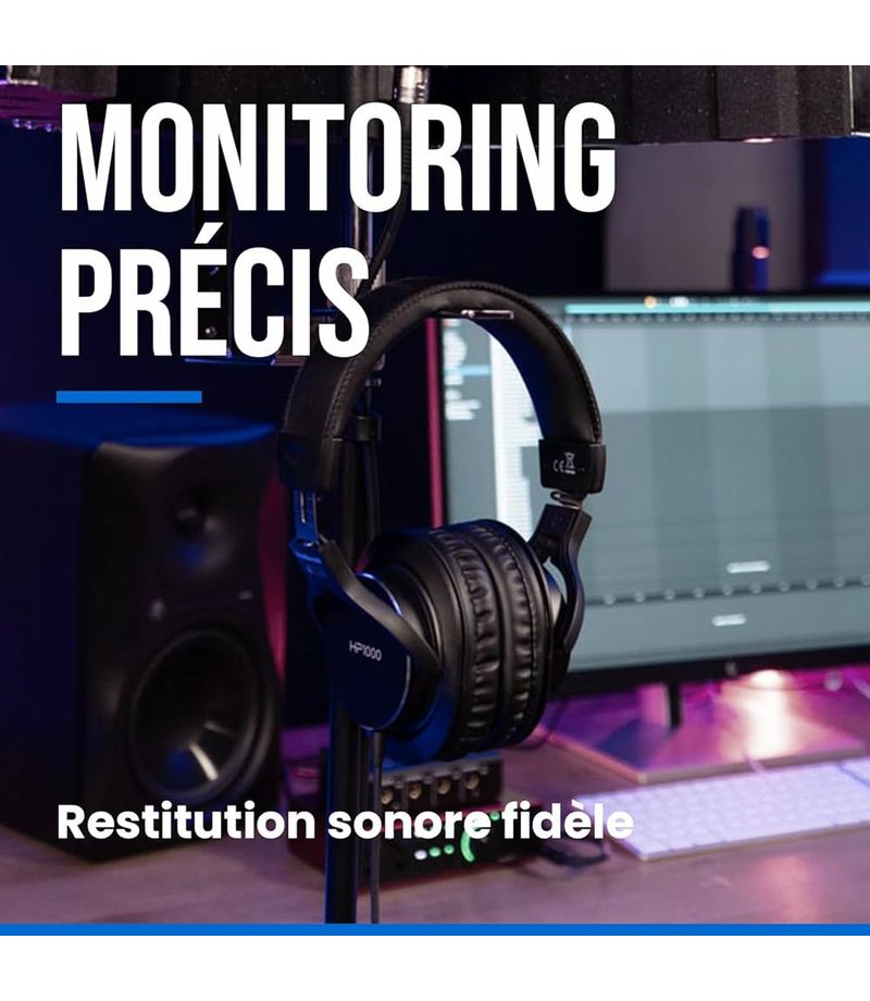 Casque fermé Woodbrass HP1000 pour monitoring