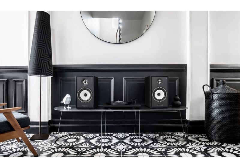 Platine vinyle Triangle Lunar 1 Crème vue de face